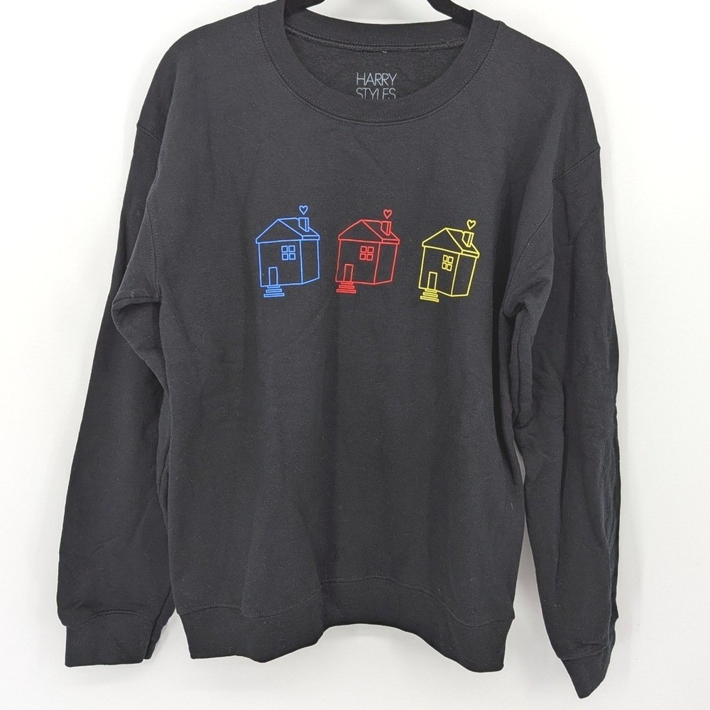 Harry Styles Sweatshirt Womens Small Black Harry's House‎ Tour Merch Popup Amex